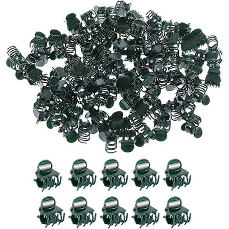 100 stk plastorkidé klips, klatre hjelpeplante klips, festeklips for hageplanter, agurker og andre klatreplanter, stabile klemmer for å fikse Cli