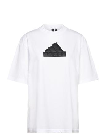 W Fi Bos Bf Tee Blouses Short-sleeved Hvit Adidas Sportswear*Betinget Tilbud