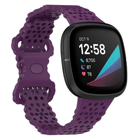 Flower Silikonarmband Fitbit Versa 3/Sense Lila
