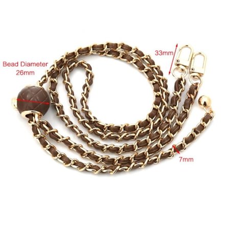 Ersättningsväska Rem Kopparkedja BRUN - spot försäljning