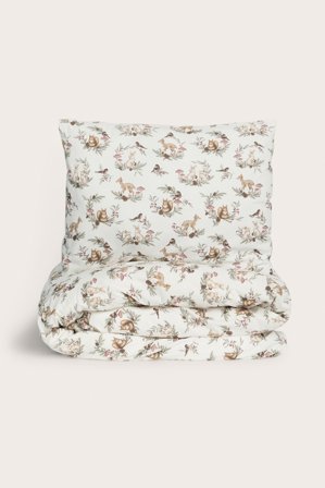 Newbie | Bäddset med julmotiv 150x200 | Offwhite