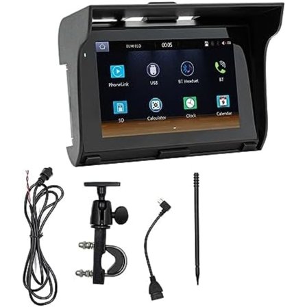 5 Bärbar motorcykel LCD-skärm för trådlös Carplay Android Car IP65 vattentät motorcykelskärm