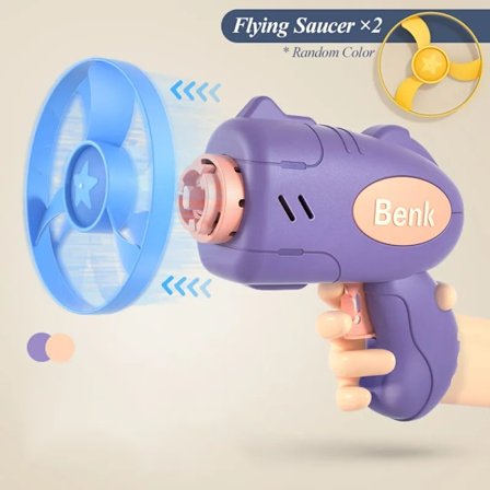 Barn's 10 miljoner avkastare Flygande fat pistol leksak flygande skiva skytte sväva utkast katapult roliga utomhus spel