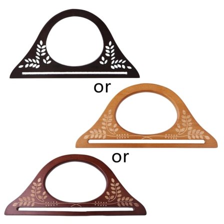 Trähandtag Handväska Ram Träväska Handtag DIY Handväska Tillbehör