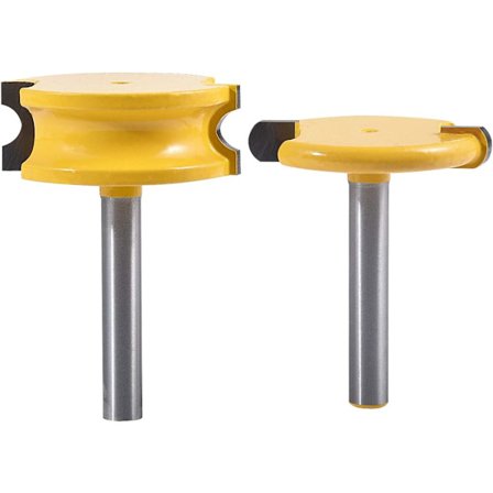 Kanofløyte- og perlebitsett med 1/4" tre-freserbit (1/4",