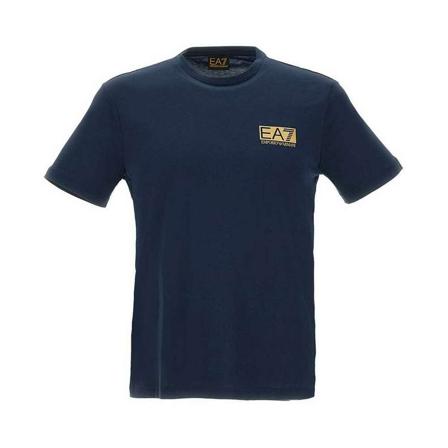 Emporio Armani Ea7, T-Shirts Blauw, Heren, Maat:S