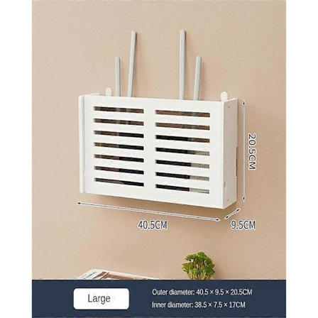 Wifi Router Opbevaringsboks Stikkontakt Set Top Boks Vægmonteret Plade Dækning Skjul Kabelkontakt Hylde Hjemmekontor Holder bøjler