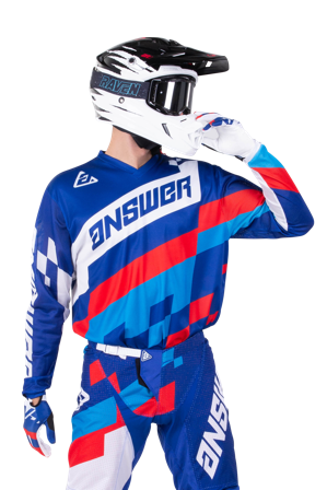 Maglia Cross Answer Arkon Korza Blu-Rosso M