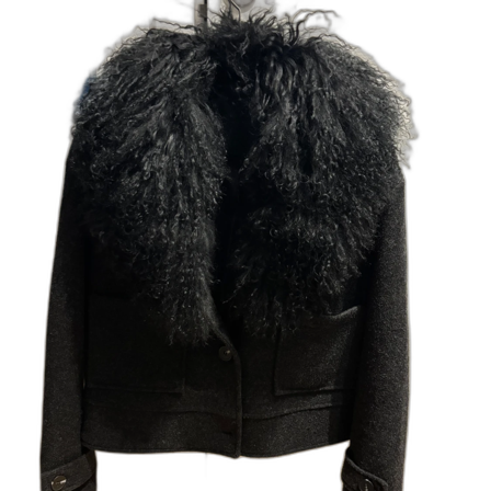 Jacka med pälskrage