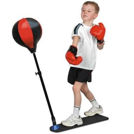 Boksehandsker og boksebold til børn – Komplet træningssæt til hjemmet_qq