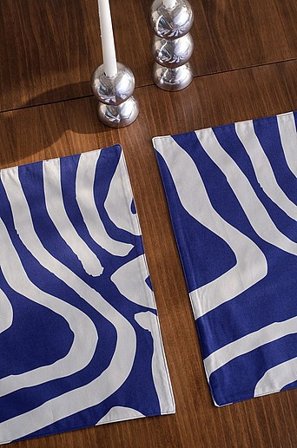 Jotex - Placemat Blauw/wit Blauw/wit - LABYRINTH - Koop Placemats bij Jotex
