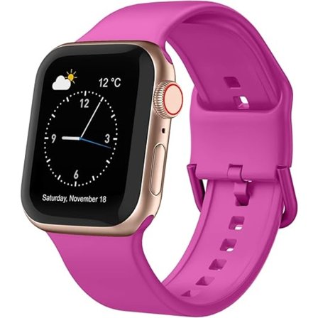 Sport Band Kompatibel med Apple Watch-reimer 49mm 46mm 45mm 44mm 42mm, Myk Silikonarmbåndsreim med Klassisk Spenne for iWatch