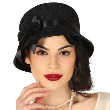 20-luvun Charleston Hattu Musta