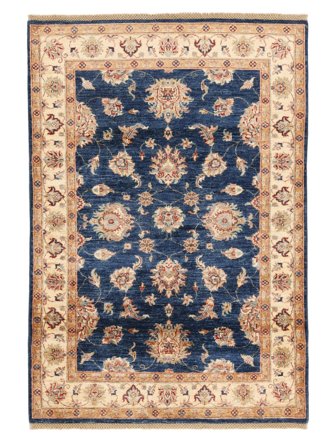 Orientalisk Ziegler Matta 125X184 Brun/Svart Ull, Afghanistan