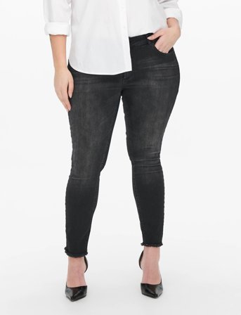 ONLY Carmakoma Carwilly Reg Ank Skinny Jeans Black Noos - Black - 50 x 32