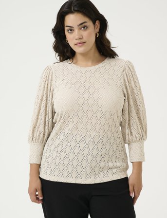 Kaffe Curve Kctia Lace Blouse - Beige - S