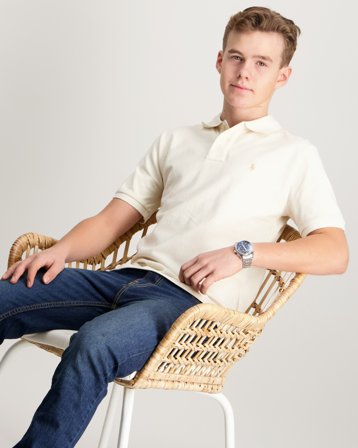 Polo Ralph Lauren Classic Fit Cotton Mesh Polo Shirt Beige Hemden Jungen - Kids Brand Store