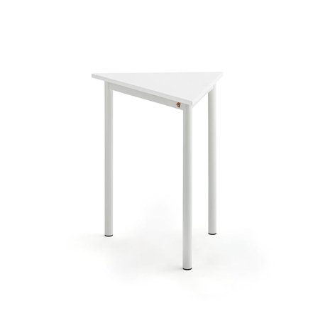 Stół SONITUS TRIANGEL, 700x600x720 mm, laminat HPL biały, biały