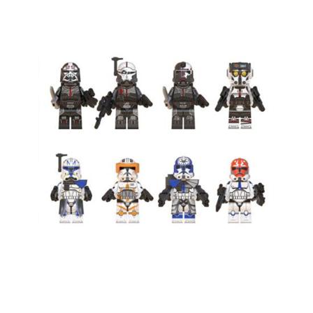 8 St Star Wars Väska Minifigurer Monterade Byggstenar