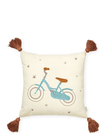 Cam Cam Copenhagen Embroidered Cushion - Ocs - Cream - ONE SIZE