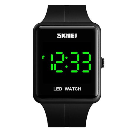 Skmei 1541 Led Square Couple Electronic Watch Röd