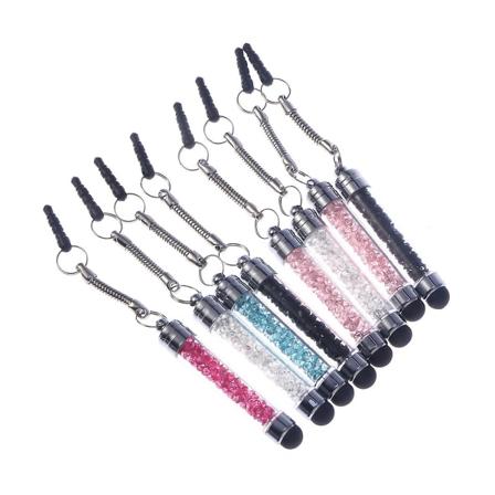 8 stk Universelle Krystall Kapasitive Stylus Kuppelspiss Berøringspenn Håndskrift Kapasitive Penner For Telefon T 11.5*1*1cm