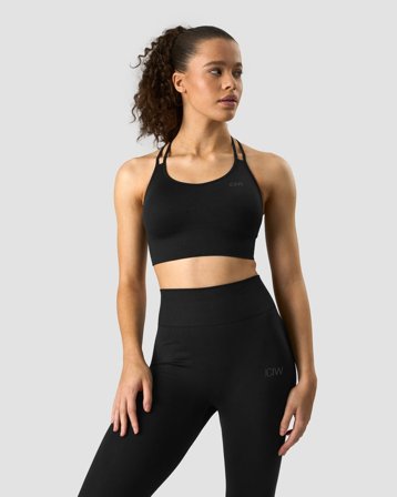 ICANIWILL - Define Seamless Sports Bra Black/Black - Dame - ICIW