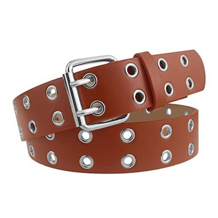 Punk midjebälte Goth midjeband BRUN&SILVER 110CM