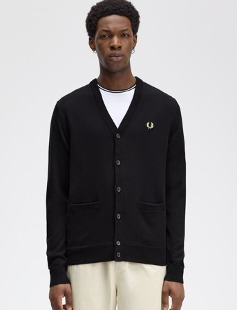 Fred Perry Classic Cardigan - Black - XXL