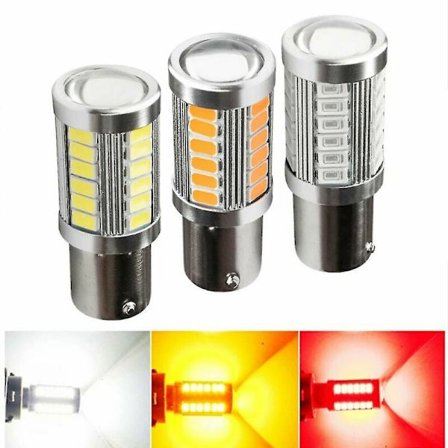 JOORRT2x LED-lampor 5730 Canbus-lampa Backlampa Blinkers Bil Bakljus Bromsljusvarselljus Vit 7440