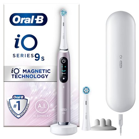 Oral-B iO 9s Eltandbørste Rose Quartz, Medicin & Pleje, Tandbørster, El-tandbørster