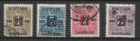 Danmark 1918 - AFA 85X-89X - Stemplet
