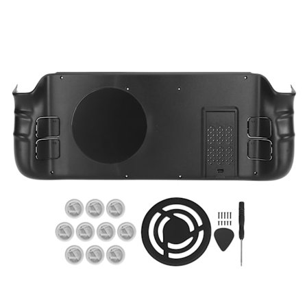 Bakplatta för Steam Deck Värmeavledning DIY Ersättningsskal Extern Halvledarkylare för Steam Deck Svart Opak Skal