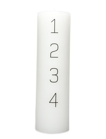 Kunstindustrien Advent Candle - White - ONE SIZE