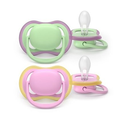 Philips Avent Ultra Air Grøn/Lyserød 2-Pak 6-18 mdr, Børn & Forældre, Sutter, Silikonesutter