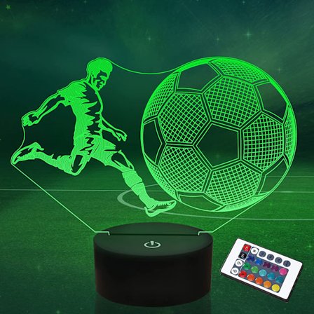 Fotbollsgåvor till barn, fotboll 3D-illusion lampa fotbollsnatt