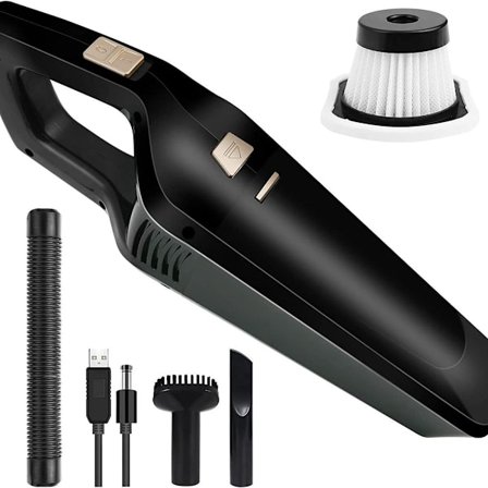 Kädessä pidettävä pölynimuri, 120W 2200mAh ladattava johdoton pöytäimuri, kannettava