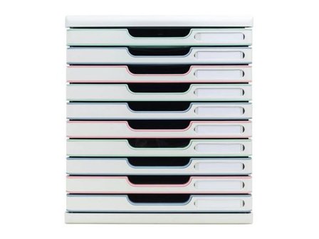 EXACOMPTA Blankettbox Modulo A4 Autentik 10 lådor vit - Lyreco - Kontorsmaterial - Till skrivbordet - Blankettfack och Boxar