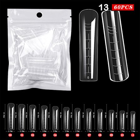 60st ABS-förlängningsnagelformer för UV-gellack False Nail Art