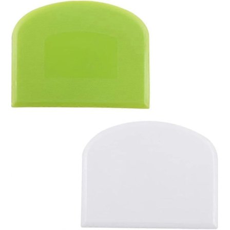 Dejskraber, pizzaskærer i plast, multifunktionelt køkkenredskab, grøn og hvid