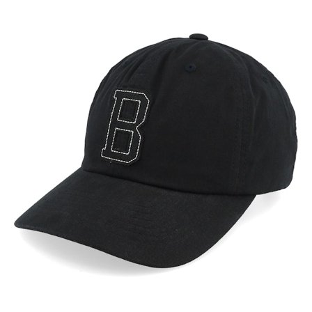 Brixton - Black - unconstructed - Cap - Big B Cap Black/Black/Off White Dad Cap - Hatstore