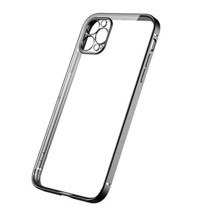 Apple iPhone 12 Pro Luxury Classic Square Frame Protection Case Black With Soft Thin Transparent Camera Protector High Quality