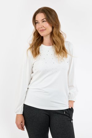 BRANDTEX - Langærmet T-shirt - Råhvid - Similisten