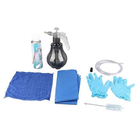 6 stk. Rengjøringsverktøy for klimaanlegg, sett med vannoppsamlingspose, børste og sprøyte, universelt sett