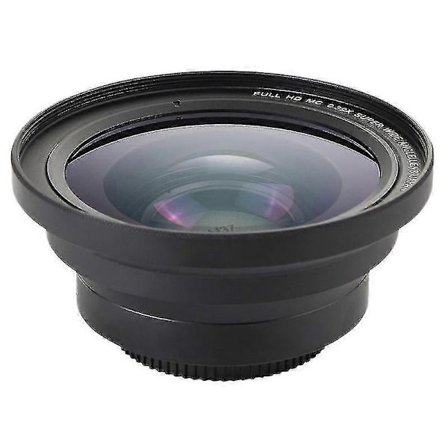 Professionell 37mm Makro+72mm Vidvinkelobjektiv 0.39X Full HD för 4K Videokamera -Sy
