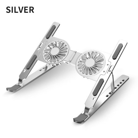 Med kylning fläkt platta fäste vikbar hållare för notebook surfplatta portabel laptop ställ