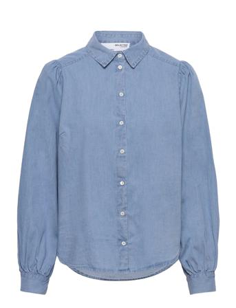 Slftammy Ls Shirt Blue Selected Femme