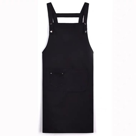 Kjøkkenforkle med lomme foran Justerbar Vannbestandig for menn Kvinner Kokk BBQ Tegning Svart