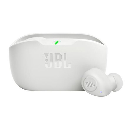JBL Wave Buds TWS Trådløse Ørepropper, In-Ear (hvit) Bluetooth, opptil 32t (8+24) spilletid, komfortabel, Voice Aware, IP54