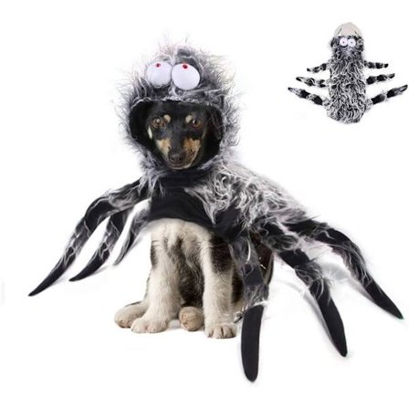 Halloween Hundekostume L, Halloween Edderkop Hundekostume Kæledyrskostume, Cosplay Kostume Halloween Tøj til Store Mellemstore Hunde Dekoration